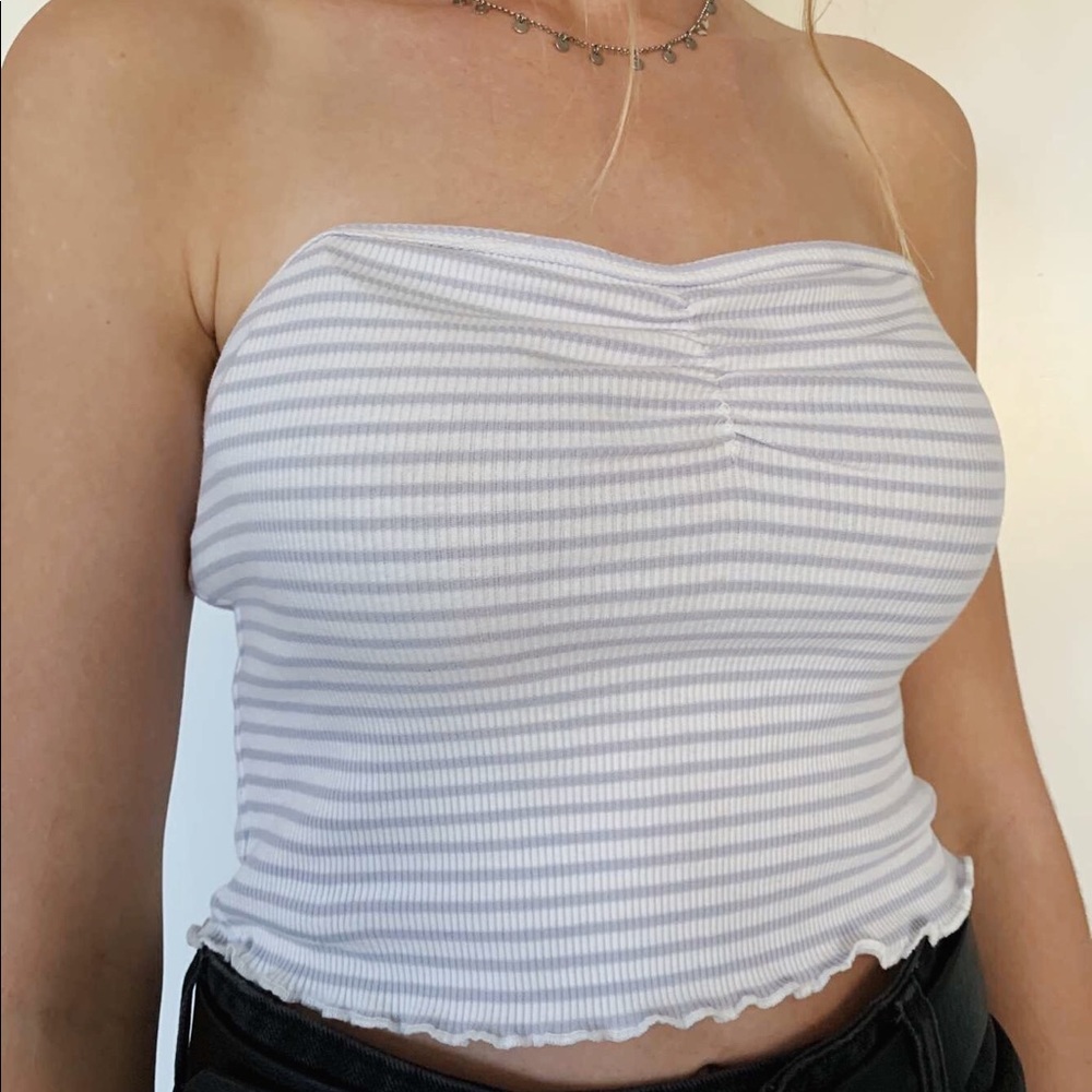stripped tube top
